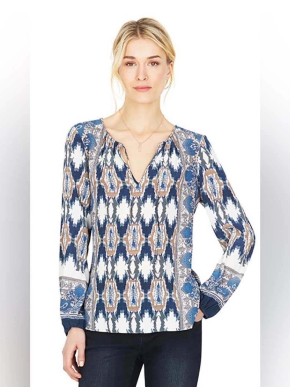 Ecru Silk Blouse The Artist 100% Silk Blouse Top size Medium